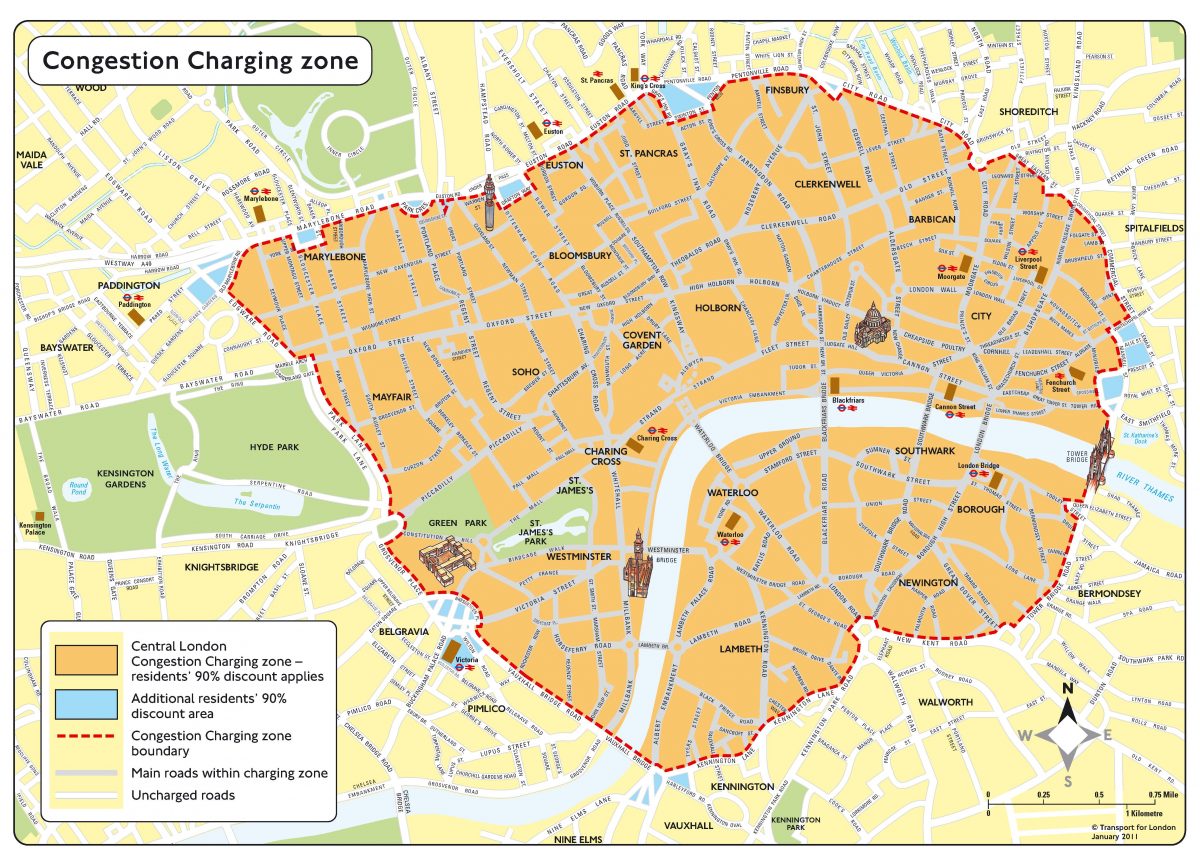 congestion-charge-zone-map - Beginner Biker Adventures