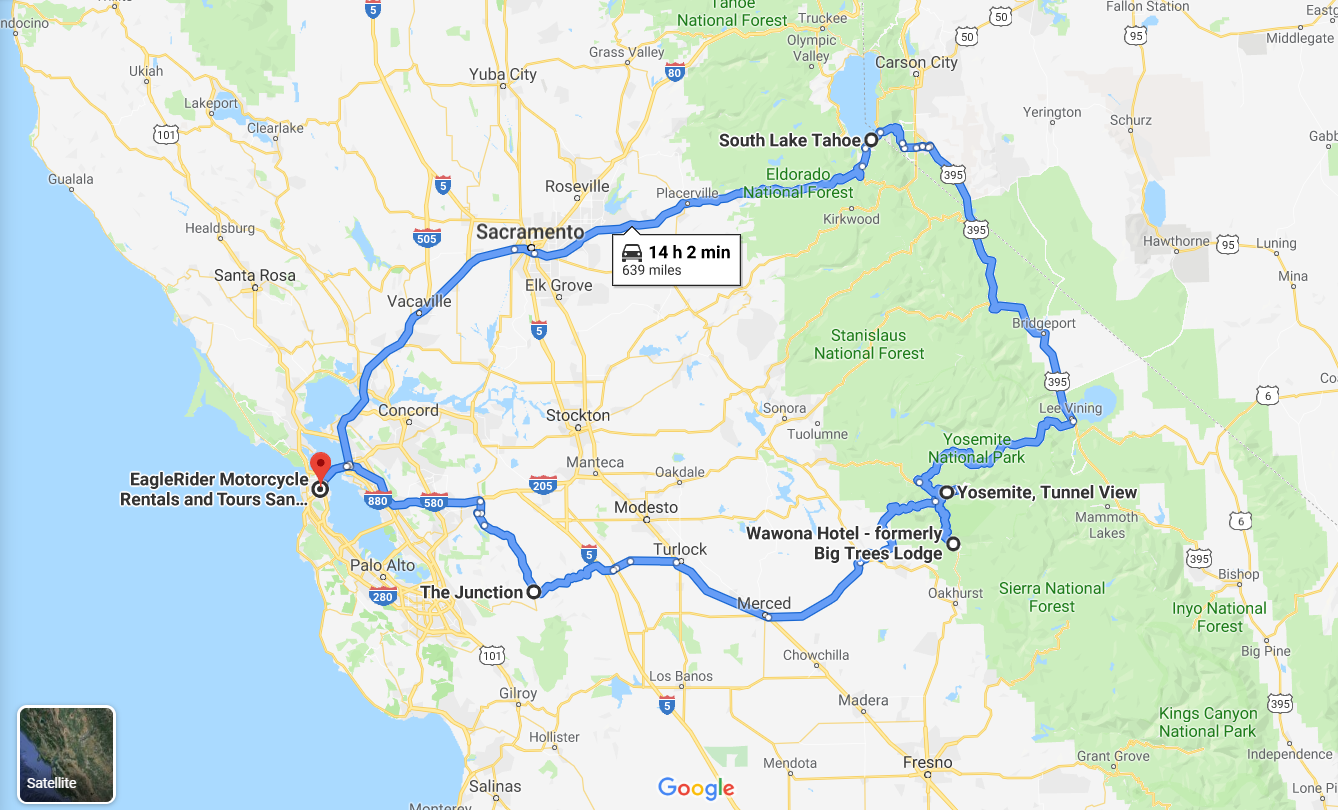 Adventure Planning: Motorcycle Trip to Yosemite and Lake Tahoe ...